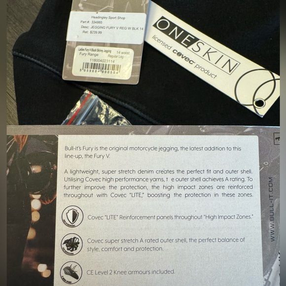 SOLD Bullit Motorcycle jeans - Size 14 - Black w armour - Picture 6 of 6